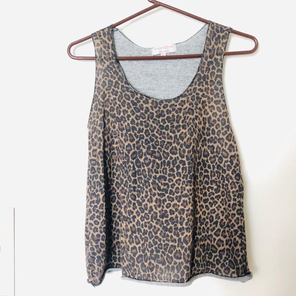 TopShop UK cheetah leopard print tank top shirt 🐆